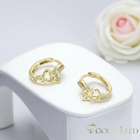   GOLDFILLED Υποαλλεργικό Σκουλαρίκια 15mm 14K χρώμα