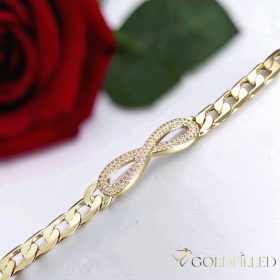   GOLDFILLED Υποαλλεργικό Βραχιόλι 18,5 cm/9mm 14K χρώματος