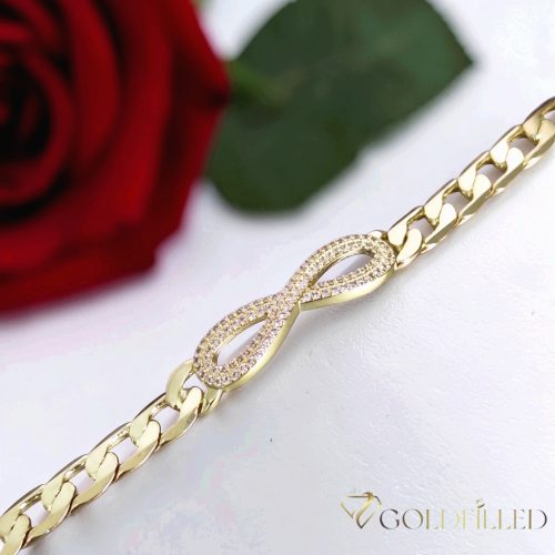 GOLDFILLED Υποαλλεργικό Βραχιόλι 18,5 cm/9mm 14K χρώματος