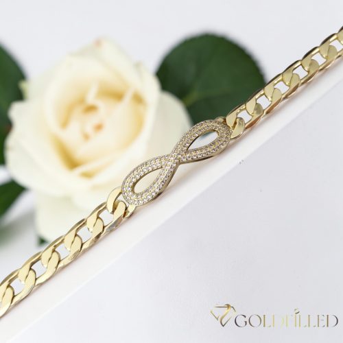 GOLDFILLED Υποαλλεργικό Βραχιόλι 18,5 cm/9mm 14K χρώματος