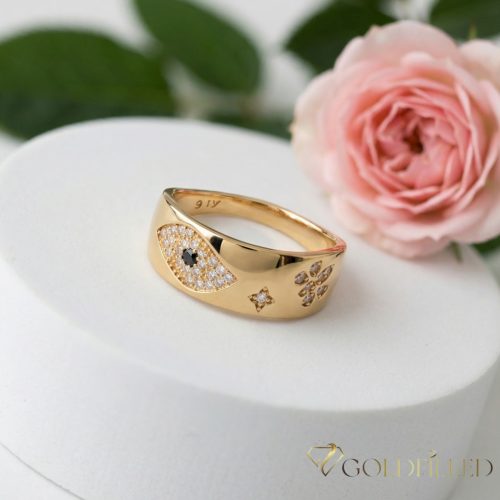 "GOLDFILLED" Υποαλλεργικό Δαχτυλίδι, διαφορετικά σε μεγέθη 18K χρώματος