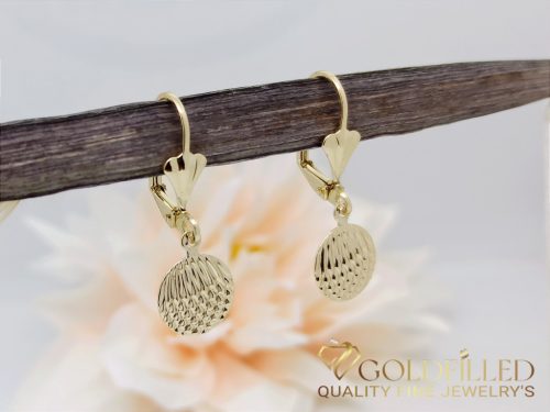 GOLDFILLED Υποαλλεργικό Σκουλαρίκια 30mm 14K χρώμα