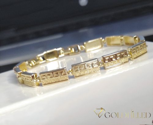 GOLDFILLED Υποαλλεργικό Βραχιόλι 19cm/6mm 14K χρώματος